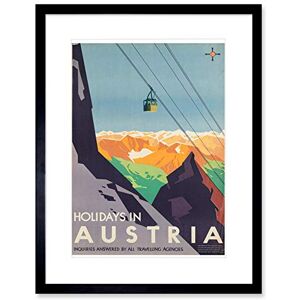 Wee Blue Coo Austria Travel Ski Lift Alpine Artwork Framed Wall Art Print 9X7 Inch Wee Blue Coo Austria Travel Ski Lift Alpine Artwork Framed Wall Art Print 9X7 Inch