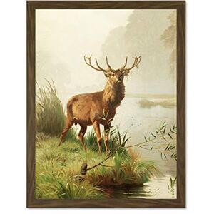 Wee Blue Coo Painting Animal Portrait Red Deer Stag Mackeprang Art Large Framed Art Print Poster Wall Decor 18x24 inch Wee Blue Coo Painting Animal Portrait Red Deer Stag Mackeprang Art Large Framed Art Print Poster Wall Decor 18x24 inch