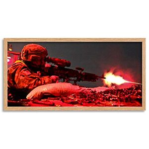Fine Art Prints Military Soldier Firing M240B Machine Gun Photo Framed Wall Art Print Long 25X12 Inch Fine Art Prints Military Soldier Firing M240B Machine Gun Photo Framed Wall Art Print Long 25X12 Inch