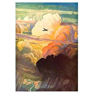 Wee Blue Coo Painting Sky Clouds Aeroplane Flight 1938 Picture Wall Art Print Wee Blue Coo Painting Sky Clouds Aeroplane Flight 1938 Picture Wall Art Print