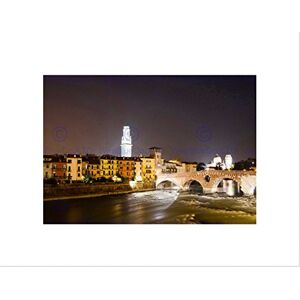 Wee Blue Coo Verona Italy Bridge River Black Frame Framed Art Print Picture Mount B12X9515 Wee Blue Coo Verona Italy Bridge River Black Frame Framed Art Print Picture Mount B12X9515