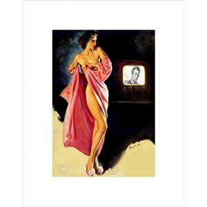 Wee Blue Coo Painting Lady Undressed Pin Up Vintage Tv Wall Art Print Wee Blue Coo Painting Lady Undressed Pin Up Vintage Tv Wall Art Print