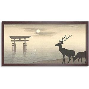 Artery8 Ohara Koson Torii Gate And Deer Landscape Framed Wall Art Print Long 25X12 Inch Artery8 Ohara Koson Torii Gate And Deer Landscape Framed Wall Art Print Long 25X12 Inch