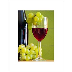 Wee Blue Coo RED WINE GLASS GREEN GRAPE KITCHEN FOOD DRINK BLACK FRAMED ART PRINT B12X8701 Wee Blue Coo RED WINE GLASS GREEN GRAPE KITCHEN FOOD DRINK BLACK FRAMED ART PRINT B12X8701