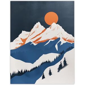 Artery8 Modern Switzerland Winter Mountain Landscape Living Room Extra Large XL Wall Art Poster Print Artery8 Modern Switzerland Winter Mountain Landscape Living Room Extra Large XL Wall Art Poster Print