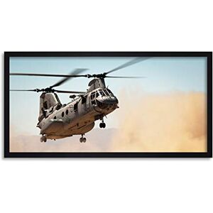 Fine Art Prints Military USA Marine Corps Helicopter CH-46E Sea Knight Photo Framed Wall Art Print Long 25X12 Inch Fine Art Prints Military USA Marine Corps Helicopter CH-46E Sea Knight Photo Framed Wall Art Print Long 25X12 Inch
