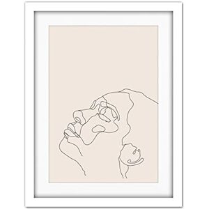 Wee Blue Coo Line Drawing Faces Woman Minimalist Artwork Framed Wall Art Print 18X24 Inch Wee Blue Coo Line Drawing Faces Woman Minimalist Artwork Framed Wall Art Print 18X24 Inch