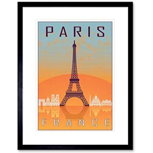 Wee Blue Coo Travel Paris City France Eiffel Tower Arc De Triomphe Framed Wall Art Print Wee Blue Coo Travel Paris City France Eiffel Tower Arc De Triomphe Framed Wall Art Print