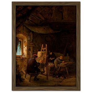 Artery8 Adriaen Van Ostade The Painters Studio Painting Artwork Framed Wall Art Print 18X24 Inch Artery8 Adriaen Van Ostade The Painters Studio Painting Artwork Framed Wall Art Print 18X24 Inch