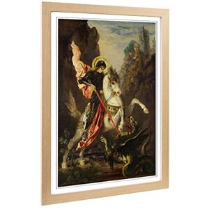 Big Box Art Framed Print of Gustave Moreau George and The Dragon Design Wall Art Picture Home Decor for Kitchen, Living Room, Bedroom, Hallway, Oak, A2 / 24.5x18 Inch / 62x45cm Big Box Art Framed Print of Gustave Moreau George and The Dragon Design Wall Art Picture Home Decor for Kitchen, Living Room, Bedroom, Hallway, Oak, A2 / 24.5x18 Inch / 62x45cm