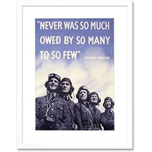 Wee Blue Coo War WWII UK Churchill Pilot Battle Britain Quote Picture Framed Wall Art Print Wee Blue Coo War WWII UK Churchill Pilot Battle Britain Quote Picture Framed Wall Art Print