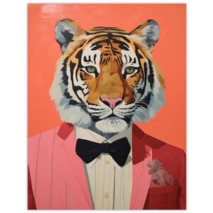 Wee Blue Coo Dressed To Kill Tiger Fun Animal Portrait Extra Large XL Wall Art Poster Print Wee Blue Coo Dressed To Kill Tiger Fun Animal Portrait Extra Large XL Wall Art Poster Print