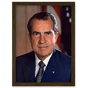 Artery8 US President Richard Nixon Portrait Photo Artwork Framed Wall Art Print A4 Artery8 US President Richard Nixon Portrait Photo Artwork Framed Wall Art Print A4