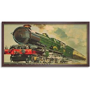 Wee Blue Coo GWR Steam Train Locomotive Long Panel Framed Wall Art Print Wee Blue Coo GWR Steam Train Locomotive Long Panel Framed Wall Art Print
