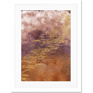 Wee Blue Coo Abstract Orange Purple Gold Watercolour Large Framed Art Print Wall Poster 18x24 inch Wee Blue Coo Abstract Orange Purple Gold Watercolour Large Framed Art Print Wall Poster 18x24 inch