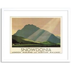 Wee Blue Coo TRAVEL AD RAILWAY RAIL SNOWDONIA WALES MOUNTAIN SUN FRAMED PRINT F97X6885 Wee Blue Coo TRAVEL AD RAILWAY RAIL SNOWDONIA WALES MOUNTAIN SUN FRAMED PRINT F97X6885
