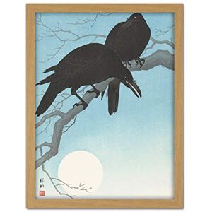 Artery8 Koson Ohara Two Crows Tree Branch Japanese Woodcut Artwork Framed Wall Art Print 18X24 Inch Artery8 Koson Ohara Two Crows Tree Branch Japanese Woodcut Artwork Framed Wall Art Print 18X24 Inch