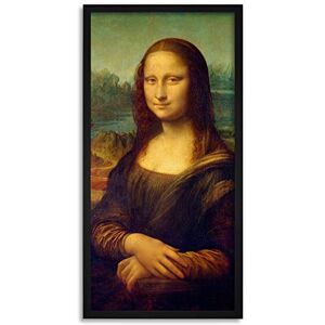 Wee Blue Coo Da Vinci Mona Lisa Detail Long Panel Framed Wall Art Print Wee Blue Coo Da Vinci Mona Lisa Detail Long Panel Framed Wall Art Print