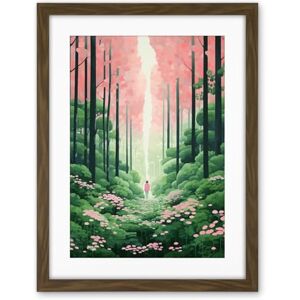 Artery8 Mount Yoshino Cherry Blossom Tree Forest Bright Artwork Baby Pink Green Walk in Nature Trail Artwork Framed Wall Art Print 18X24 Inch Artery8 Mount Yoshino Cherry Blossom Tree Forest Bright Artwork Baby Pink Green Walk in Nature Trail Artwork Framed Wall Art Print 18X24 Inch