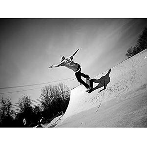 Wee Blue Coo Sport Skateboarding Skater Rajuair Black White Large Art Print Poster Wall Decor 18x24 inch Wee Blue Coo Sport Skateboarding Skater Rajuair Black White Large Art Print Poster Wall Decor 18x24 inch