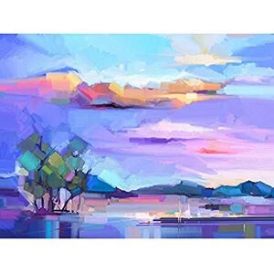 Wee Blue Coo Abstract Sunset on Meadow Art Print Canvas Premium Wall Decor Poster Wee Blue Coo Abstract Sunset on Meadow Art Print Canvas Premium Wall Decor Poster