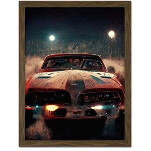 Doppelganger33 LTD Classic Sports Car Muscle Cinematic Night Atmospheric Race In Fog Artwork Framed Wall Art Print 18X24 Inch Doppelganger33 LTD Classic Sports Car Muscle Cinematic Night Atmospheric Race In Fog Artwork Framed Wall Art Print 18X24 Inch