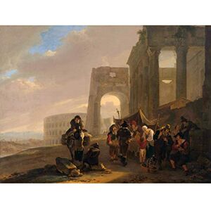 Artery8 Jan Both Street Scene Placed Among Roman Ruins Large Wall Art Poster Print Thick Paper 18X24 Inch Artery8 Jan Both Street Scene Placed Among Roman Ruins Large Wall Art Poster Print Thick Paper 18X24 Inch