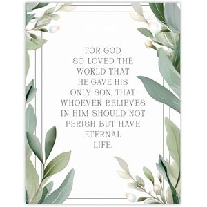 Artery8 John 3:16 God So Loved the World Quote Jesus Christ Christian Bible Faith God Verse Revelations Green Flowers Artwork Extra Large XL Wall Art Poster Print Artery8 John 3:16 God So Loved the World Quote Jesus Christ Christian Bible Faith God Verse Revelations Green Flowers Artwork Extra Large XL Wall Art Poster Print