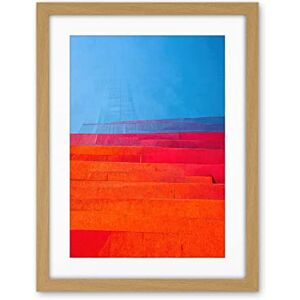 Wee Blue Coo Abstract Minimalist Steps Painting Blue Purple Pink Orange Red Artwork Framed Wall Art Print 18X24 Inch Wee Blue Coo Abstract Minimalist Steps Painting Blue Purple Pink Orange Red Artwork Framed Wall Art Print 18X24 Inch