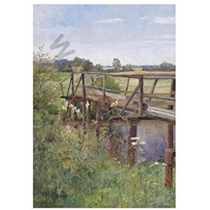 Wee Blue Coo Painting Darnaut Summer Landscape With Bridge Wall Art Print Wee Blue Coo Painting Darnaut Summer Landscape With Bridge Wall Art Print