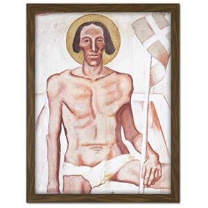 Fine Art Prints Egger-Lienz The Risen One Christ Religious Painting Large Framed Art Print Poster Wall Decor 18x24 in Fine Art Prints Egger-Lienz The Risen One Christ Religious Painting Large Framed Art Print Poster Wall Decor 18x24 in