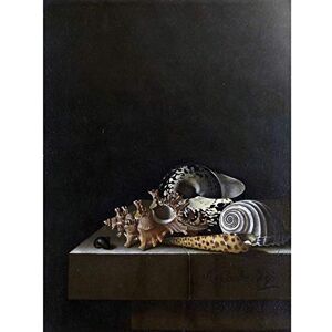 Artery8 Coorte Shells On A Stone Plinth Painting Unframed Wall Art Print Poster Home Decor Premium Artery8 Coorte Shells On A Stone Plinth Painting Unframed Wall Art Print Poster Home Decor Premium