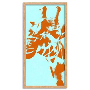 Wee Blue Coo Giraffe Head Face Graphic Long Panel Framed Wall Art Print Wee Blue Coo Giraffe Head Face Graphic Long Panel Framed Wall Art Print