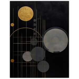 Wee Blue Coo Golden Soot Abstract Geometric Oil Painting Planet Orbits Vertical Solar System Large Wall Art Poster Print Thick Paper 18X24 Inch Wee Blue Coo Golden Soot Abstract Geometric Oil Painting Planet Orbits Vertical Solar System Large Wall Art Poster Print Thick Paper 18X24 Inch