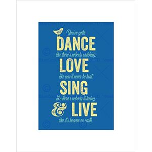 Wee Blue Coo Quote Dance Like No-one Is Watching Picture Wall Art Print Wee Blue Coo Quote Dance Like No-one Is Watching Picture Wall Art Print