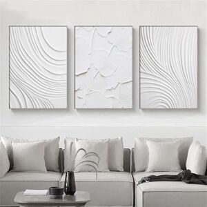 Ecyanlv White Abstract Canvas Wall Art Modern Textured Painting Geometric Art Textured Minimalist Poster Abstract Shaped Wall Art White Line Pictures Wall Decor for Living Room 16x24inch Frameless Ecyanlv White Abstract Canvas Wall Art Modern Textured Painting Geometric Art Textured Minimalist Poster Abstract Shaped Wall Art White Line Pictures Wall Decor for Living Room 16x24inch Frameless