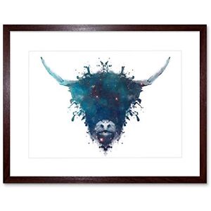 Wee Blue Coo Graphic Ink Splat Highland Cow Framed Picture Art Framed Wall Art Print Wee Blue Coo Graphic Ink Splat Highland Cow Framed Picture Art Framed Wall Art Print
