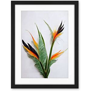 Wee Blue Coo Bird Of Paradise Stem Leaves And Flowers Tropical Plant Botanical Artwork Framed Wall Art Print 18X24 Inch Wee Blue Coo Bird Of Paradise Stem Leaves And Flowers Tropical Plant Botanical Artwork Framed Wall Art Print 18X24 Inch