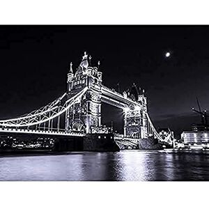 Wee Blue Coo Tower Bridge At Night Unframed Art Print Poster Wall Decor 12x16 inch Wee Blue Coo Tower Bridge At Night Unframed Art Print Poster Wall Decor 12x16 inch