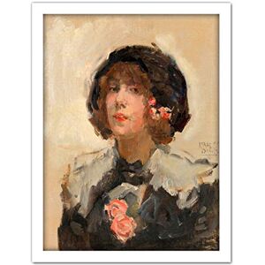 Artery8 Isaac Israels Portrait Of A Woman Painting Artwork Framed Wall Art Print 18X24 Inch Artery8 Isaac Israels Portrait Of A Woman Painting Artwork Framed Wall Art Print 18X24 Inch