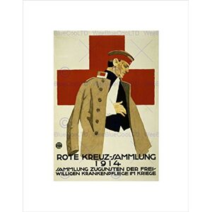 Wee Blue Coo Ad Charity Red Cross Volunteer Nurses War WWI Germany Wall Art Print Wee Blue Coo Ad Charity Red Cross Volunteer Nurses War WWI Germany Wall Art Print
