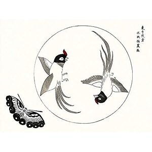 Wee Blue Coo Tomoki Birds Butterfly Japanese Woodblock Unframed Wall Art Print Poster Home Decor Premium Wee Blue Coo Tomoki Birds Butterfly Japanese Woodblock Unframed Wall Art Print Poster Home Decor Premium