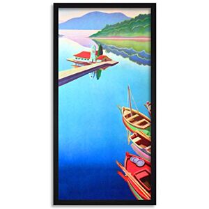 Wee Blue Coo Corfu Greece Pier Boats Long Panel Framed Wall Art Print Wee Blue Coo Corfu Greece Pier Boats Long Panel Framed Wall Art Print