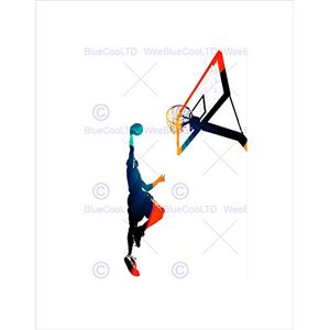 Wee Blue Coo PAINTING SPORT BASKETBALL JUMP HOOP BALL DUNK BLACK FRAMED ART PRINT B12X8384 Wee Blue Coo PAINTING SPORT BASKETBALL JUMP HOOP BALL DUNK BLACK FRAMED ART PRINT B12X8384