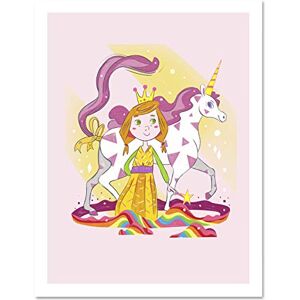 Wee Blue Coo Unicorn Princess Magic Large Framed Art Print Wall Poster 18x24 inch Wee Blue Coo Unicorn Princess Magic Large Framed Art Print Wall Poster 18x24 inch