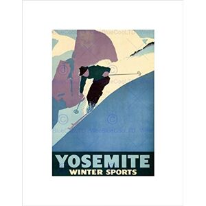 Wee Blue Coo Travel Winter Sport Yosemite Ski Snow Mountain USA Wall Art Print Wee Blue Coo Travel Winter Sport Yosemite Ski Snow Mountain USA Wall Art Print