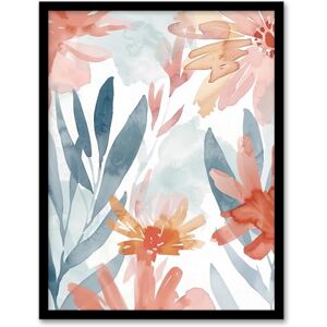 Artery8 Aster Flower Garden Watercolour Pastels Boho Living Room Artwork Framed Wall Art Print 18X24 Inch Artery8 Aster Flower Garden Watercolour Pastels Boho Living Room Artwork Framed Wall Art Print 18X24 Inch
