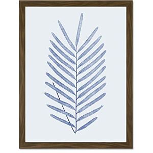 Wee Blue Coo Botanics Cobalt Fern Diversifolium Large Brown Framed Art Print Wall Poster 18x24 inch Wee Blue Coo Botanics Cobalt Fern Diversifolium Large Brown Framed Art Print Wall Poster 18x24 inch