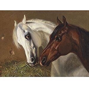 Artery8 Volkers Two Horse Heads Painting Art Print Canvas Premium Wall Decor Poster Mural Artery8 Volkers Two Horse Heads Painting Art Print Canvas Premium Wall Decor Poster Mural