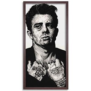 Wee Blue Coo James Dean Tattoo Wayne Maguire Inked Ikons Long Panel Framed Wall Art Print Wee Blue Coo James Dean Tattoo Wayne Maguire Inked Ikons Long Panel Framed Wall Art Print